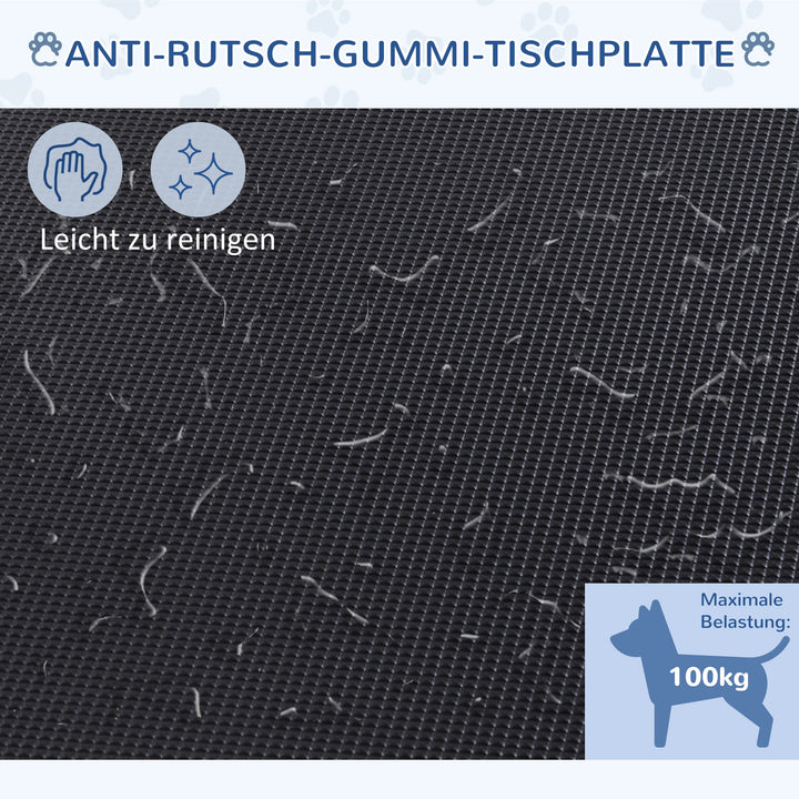 Hundetrimmebord hundefrisørbord klippebord til hunde katte op til 100 kg sort