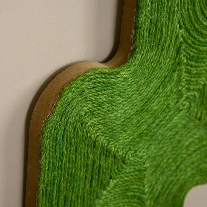 Sæt med 2 kradsetræer, kaktusdesign, vægmonteret, 30 cm x 60 cm, eg + hvid + grøn