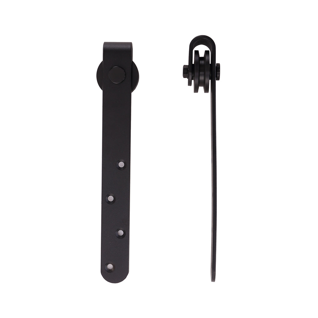 Skydedørsbeslagsæt 180 cm komplet sæt med skinner, ruller, anti-hop-anordninger kulstofstål