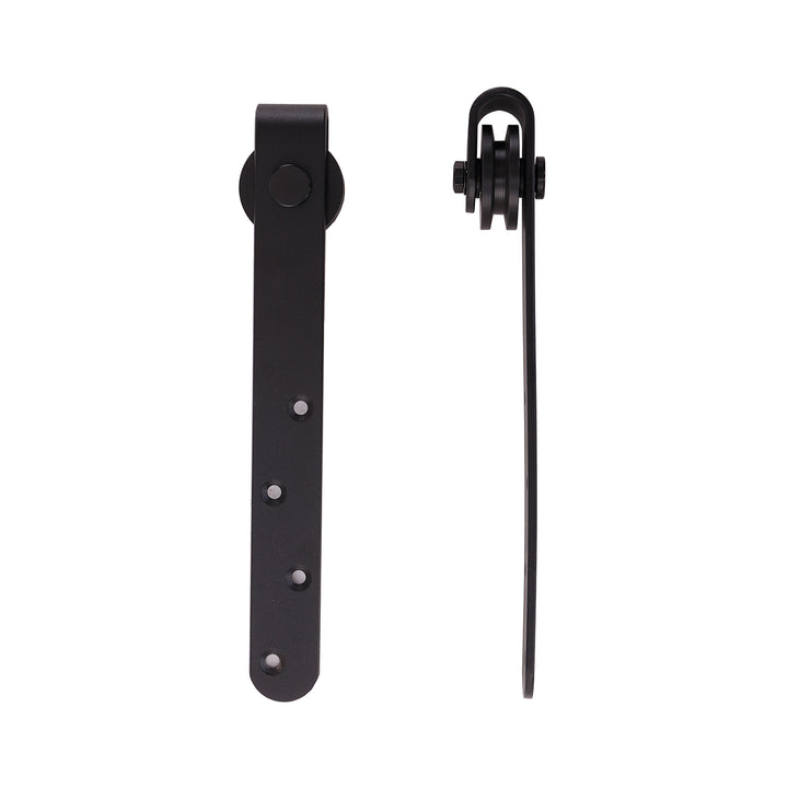 Skydedørsbeslagsæt 180 cm komplet sæt med skinner, ruller, anti-hop-anordninger kulstofstål