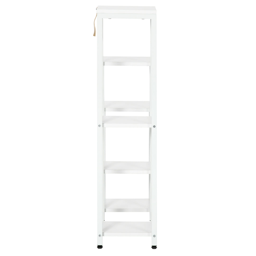 Blomsterstativ, plantestativ, 7 etager, til indendørs og udendørs brug, stål, hvid, 65 x 23 x 94,5 cm