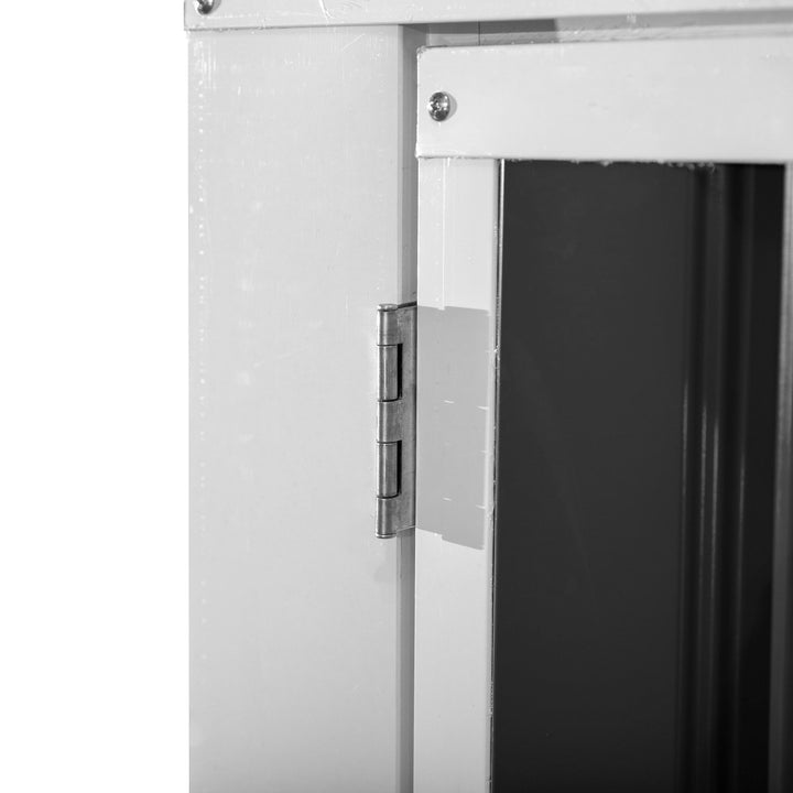 Skraldespand aflåselig opbevaringsenhed til 2 skraldespande stål 178,5 x 104,5 x 128,5/113 cm sort