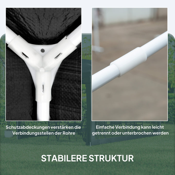 Pavilion havetelt 3 x 3 m, vejrbestandigt, foldbart, 395 cm x 295 cm x 255 cm, sort