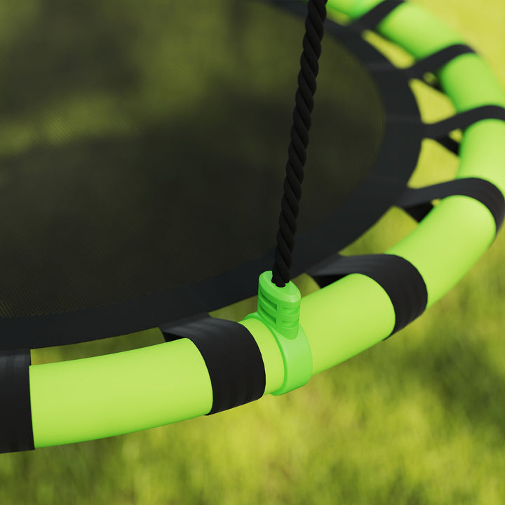 Børnegynge, 150 kg lasteevne, 100 x 180 cm, metal, skum, sort