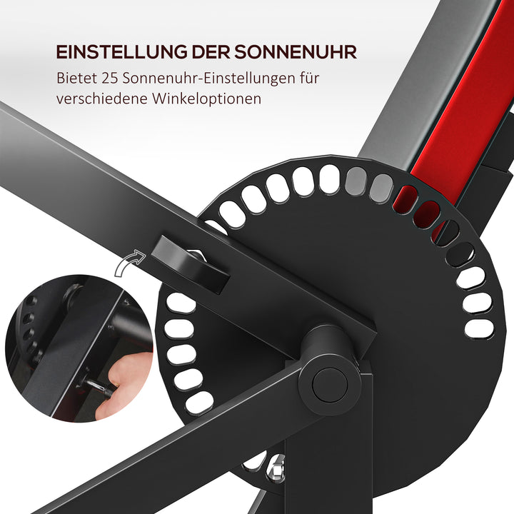 Curl bench og triceps extension, 5 sædejusteringer, 25 vinkler, stål og syntetisk læder, sort