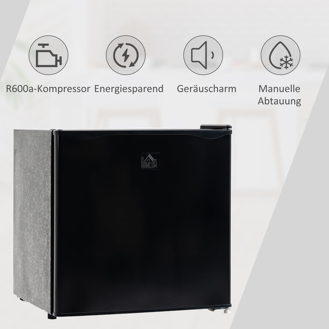 Minifryser 35 L, elektrisk, fritstående, 45 W, minifryser/minikøleskab, 41 dB, -14 til -24 ℃, 5-trins temperaturkontrol, 47 x 44,2 x 48,8 cm, sort