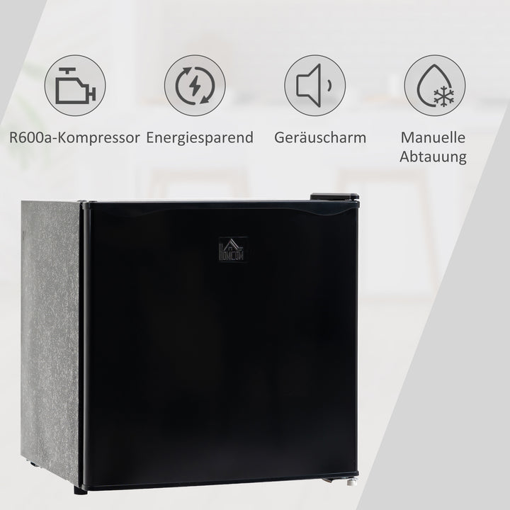 Minifryser 35 L, elektrisk, fritstående, 45 W, minifryser/minikøleskab, 41 dB, -14 til -24 ℃, 5-trins temperaturkontrol, 47 x 44,2 x 48,8 cm, sort