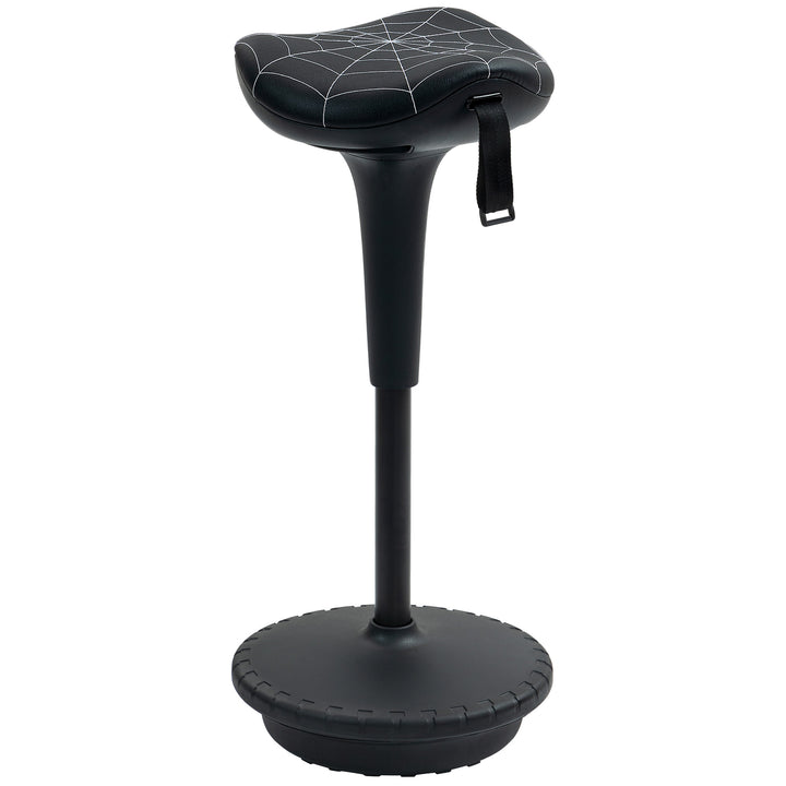 Kontorstol med drejefunktion, ergonomisk stol, højdejusterbar 65,5-83,5 cm, 120° vipbar, sort
