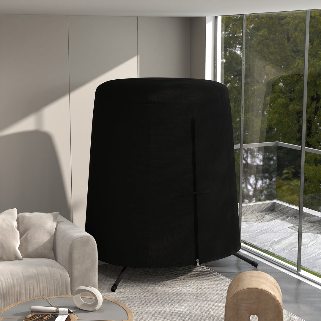 Havemøbelovertræk, beskyttende presenning til møbler, vejrbestandig, 196 cm x 196 cm x 230 cm, sort