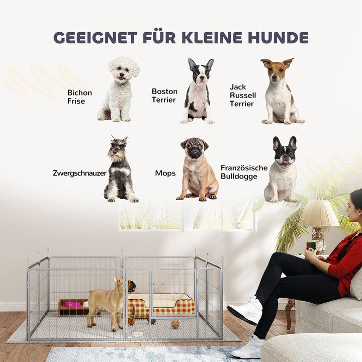 Dyrehegn, hundehegn, legeplads til kæledyr, fleksibelt justerbar, rustfrit stål