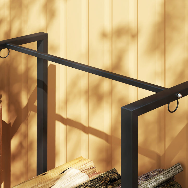 Brænderist, to sektioner, stel i rustfrit stål, op til 200 kg, 123 x 32 x 115 cm, sort