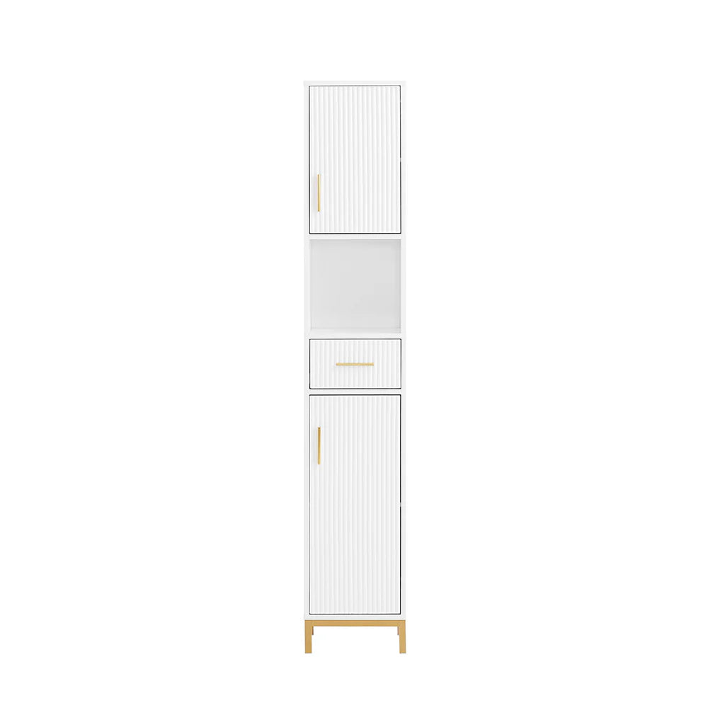 Elegant højskab, pladsbesparende, L30xB30xH170cm, hvid