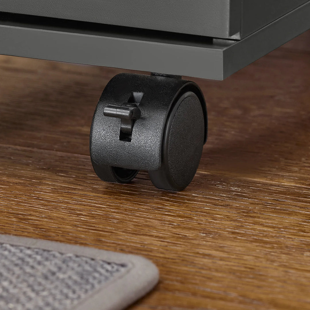 Smal vogn med 3 skuffer, 60 x 20 x 70 cm, mørkegrå