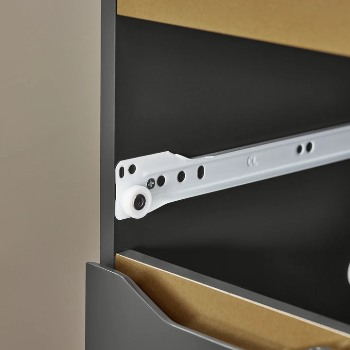 Smal vogn med 3 skuffer, 60 x 20 x 70 cm, mørkegrå