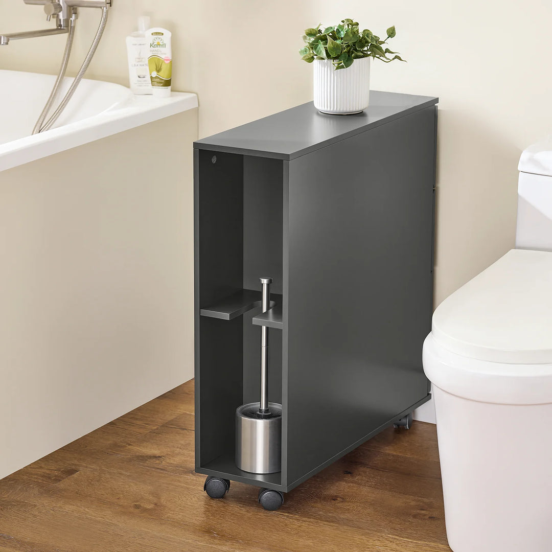 Smal vogn med 3 skuffer, 60 x 20 x 70 cm, mørkegrå