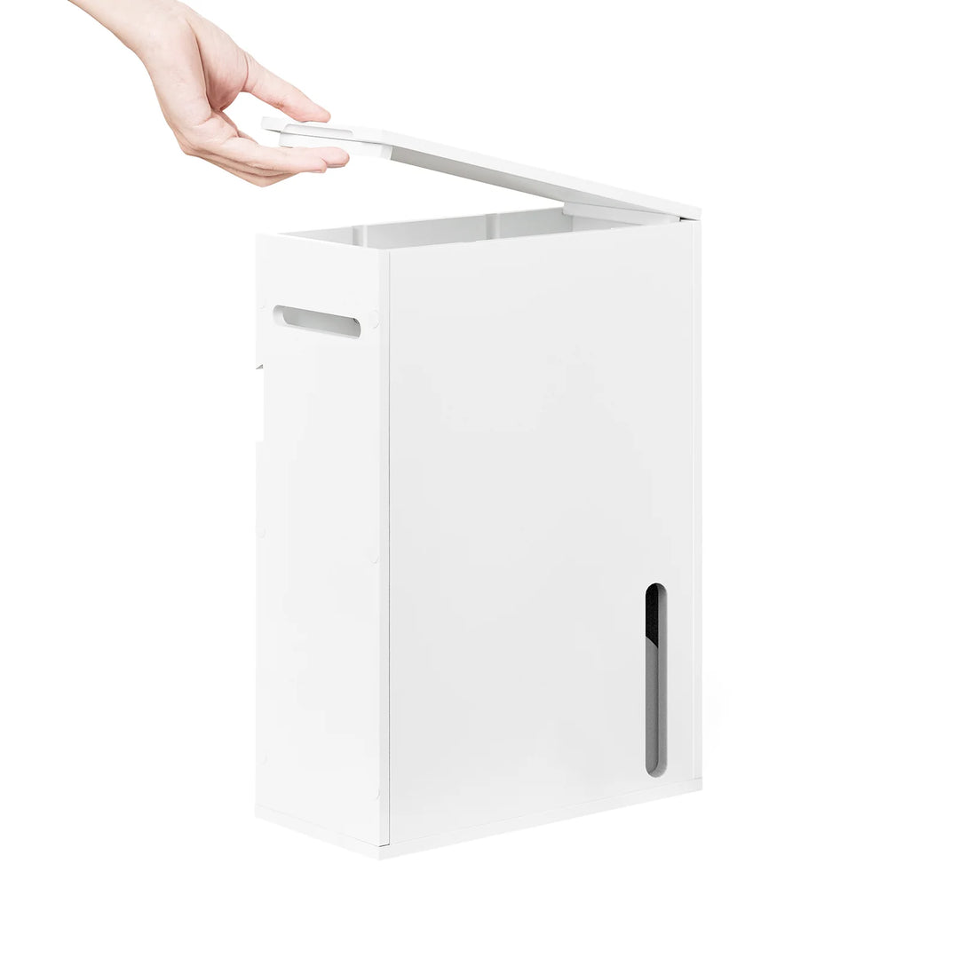 Toiletpapirholder til væggen, 20x18x79 cm, hvid