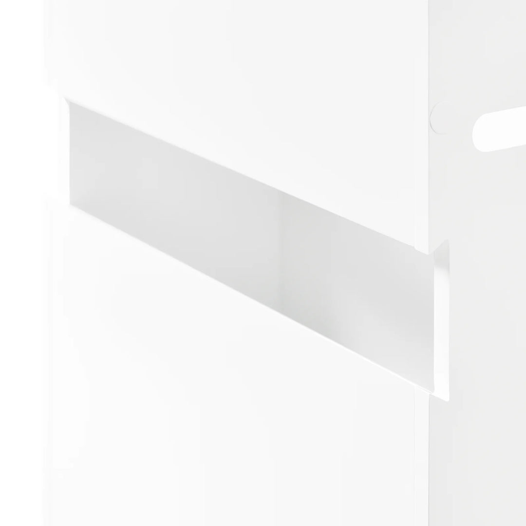 Toiletpapirholder til væggen, 20x18x79 cm, hvid