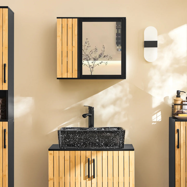 Stilfuldt vægskab med spejl (50 x 20 x 45 cm)