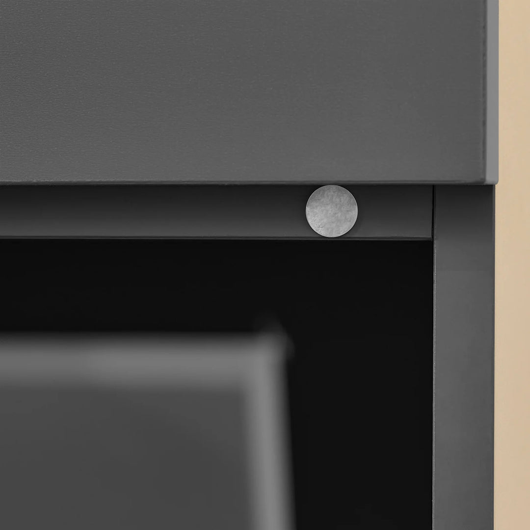 Badeværelsesskab med 2 vasketøjskurve, 78 x 38 x 91 cm, grå