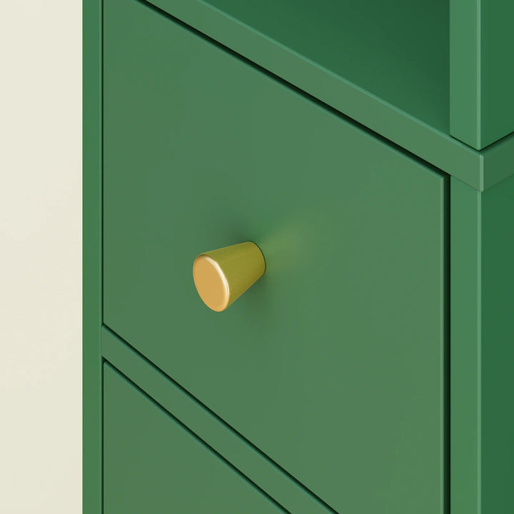 Maksimer pladsen med et elegant og slankt højskab i mørkegrøn (20 x 20 x 180 cm)