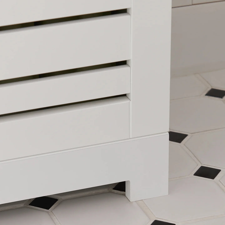 Rummeligt skab til badeværelset, skandi-stil, B60 x D30 x H82 cm, hvid