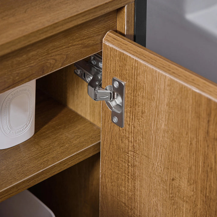 Underskab til badeværelset, retro-look, B60 x D30 x H60 cm, brun