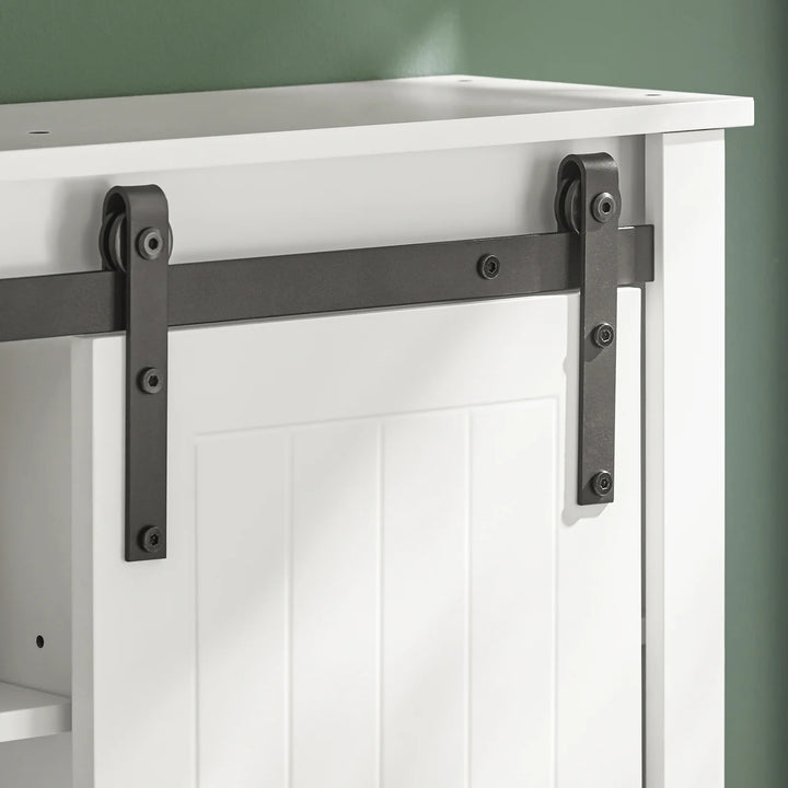 Minimalistisk og moderne vægskab til badeværelset, B68 x D20 x H48 cm, hvid