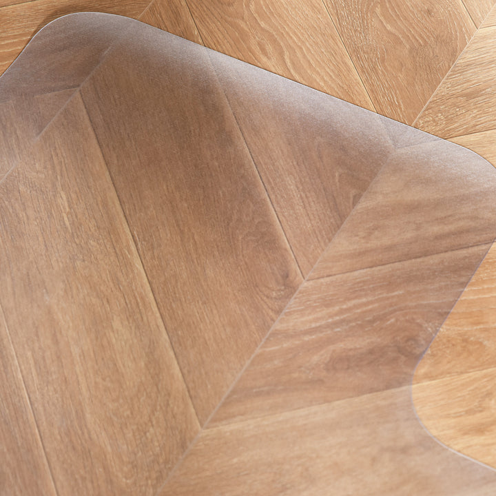 Stolemåtte til hårde gulve, 90 x 120 cm, skridsikre, transparente gulvmåtter til beskyttelse af træ og fliser, til kontor og hjem