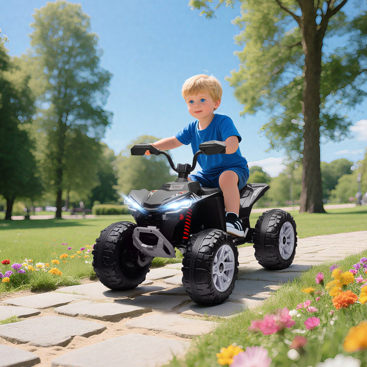 Børns elektriske ATV, 24V elektrisk køretøj med 4 hjul, forlygter, USB-port, MP3-funktion, 6,5 km/t, 3-8 år