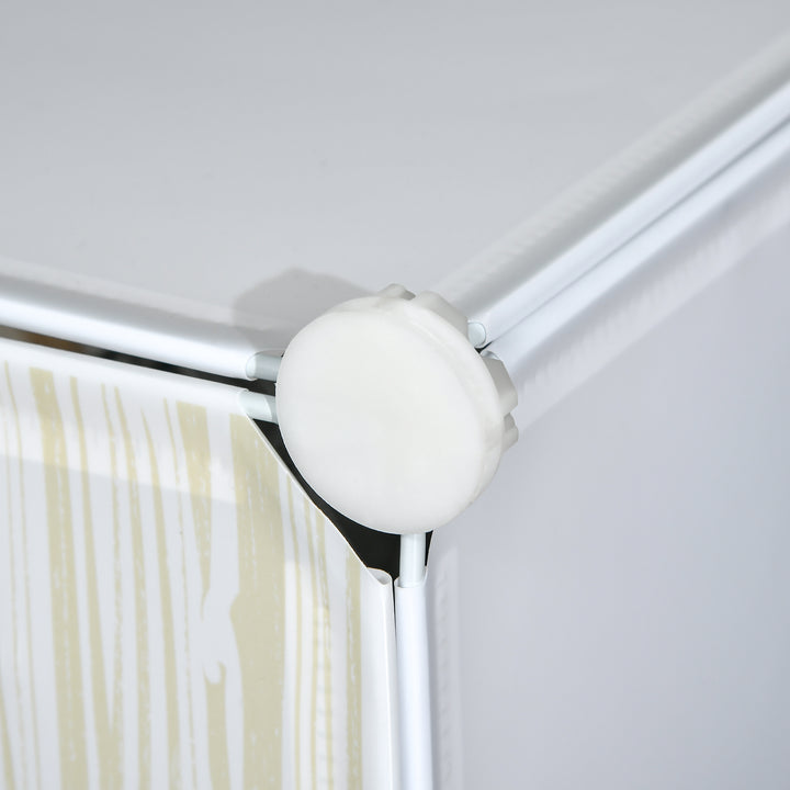 Modulært reolsystem til 12 par sko, 49 cm x 36,5 cm x 108 cm, hvid