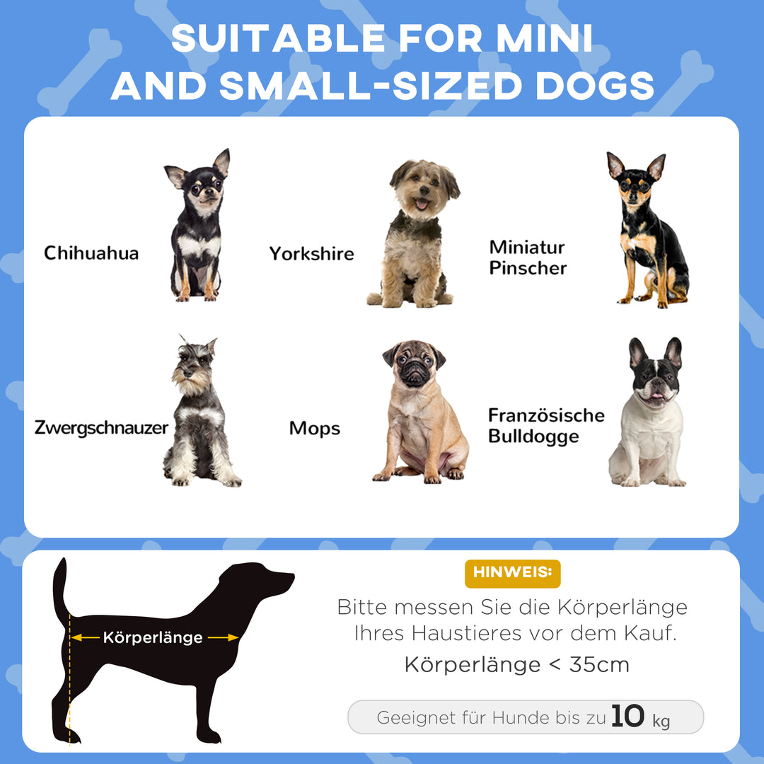 Hundeseng med tag, udendørs, bærbar, vandafvisende, op til 30 kg, 61 x 46 x 63 cm, mørkeblå