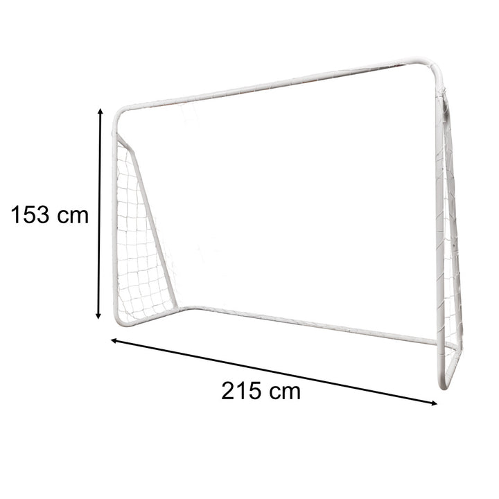 Børnefodboldtræningsmål 2-i-1 + præcisionsmåtte 215 x 153 x 76 cm