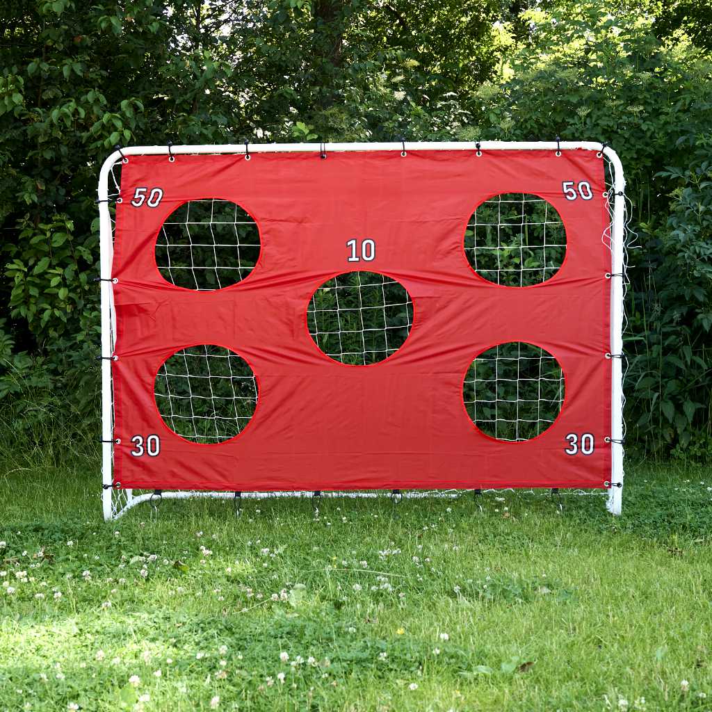 Børnefodboldtræningsmål 2-i-1 + præcisionsmåtte 215 x 153 x 76 cm