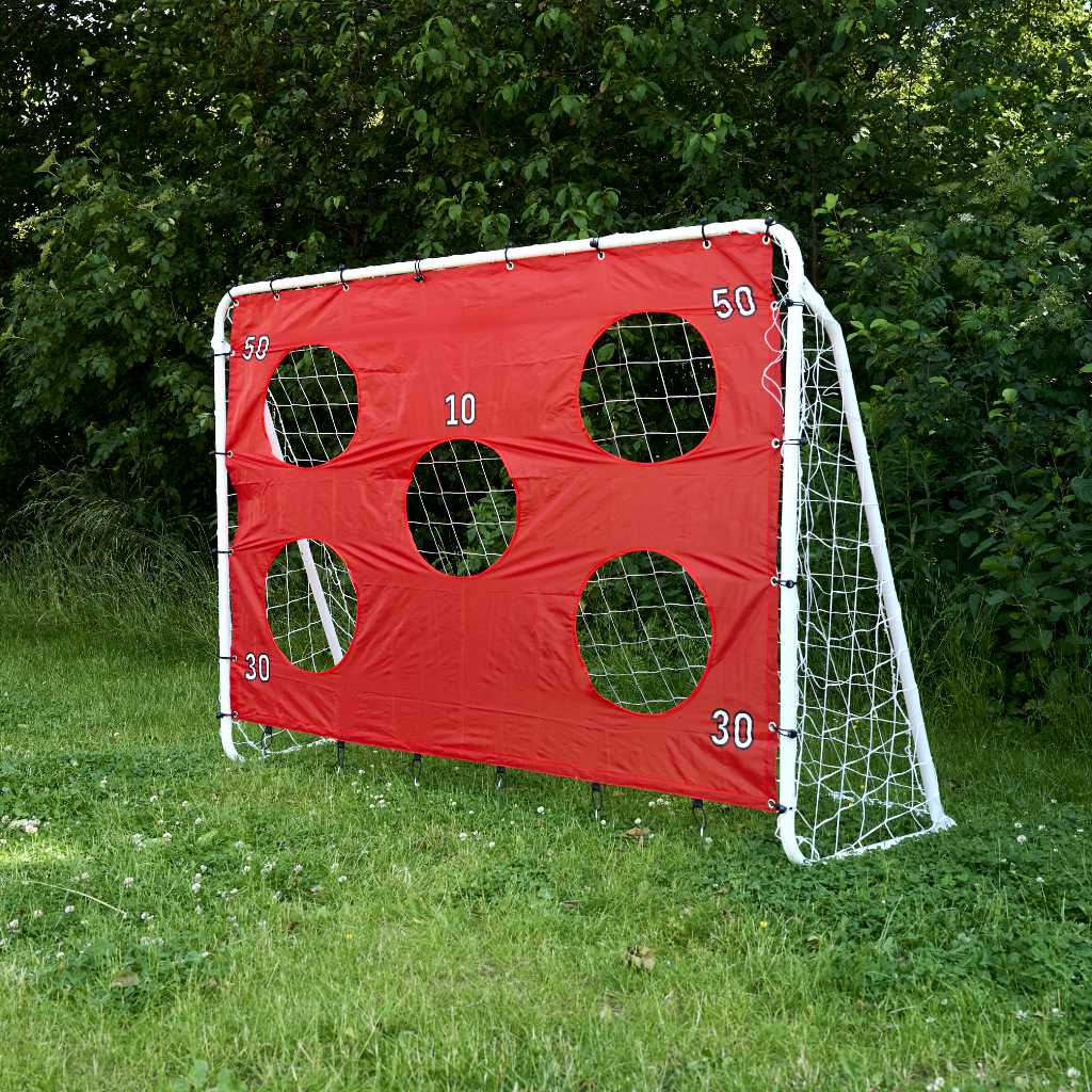 Børnefodboldtræningsmål 2-i-1 + præcisionsmåtte 215 x 153 x 76 cm