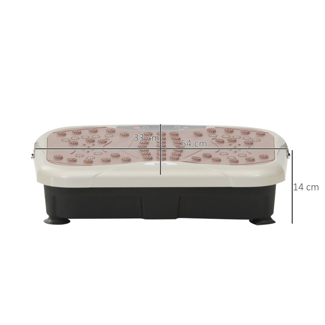 Vibrationsplade vibrationstræner vibrationsapparat fitnesstræner led-display usb-højttaler træningsbånd fjernbetjening