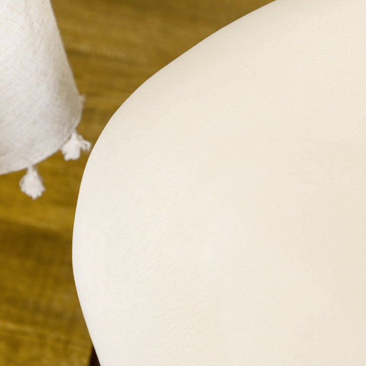 Sæt med 2 spisestuestole i skandinavisk design, køkkenstole, samp look, creme + sort