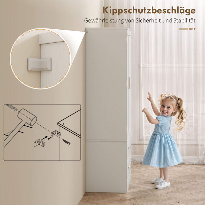 159 cm køkkenskab, justerbare hylder, 2 skuffer, til køkken, spisestue, spånplade, MDF, hvid