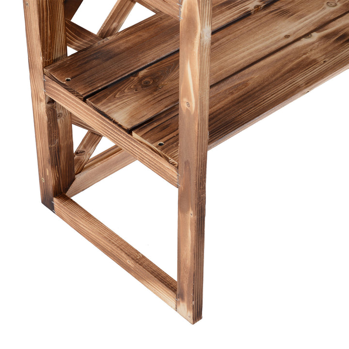 Blomsterstativ blomsterhylde plantehylde blomsterbænk 3 etager grantræ (model 8)