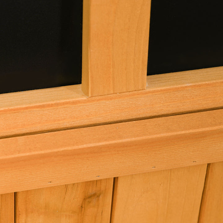 Havekasse, hyndekasse, opbevaringskasse, havekasse, vejrbestandig, massivt træ, 127 x 56 x 60 cm gul