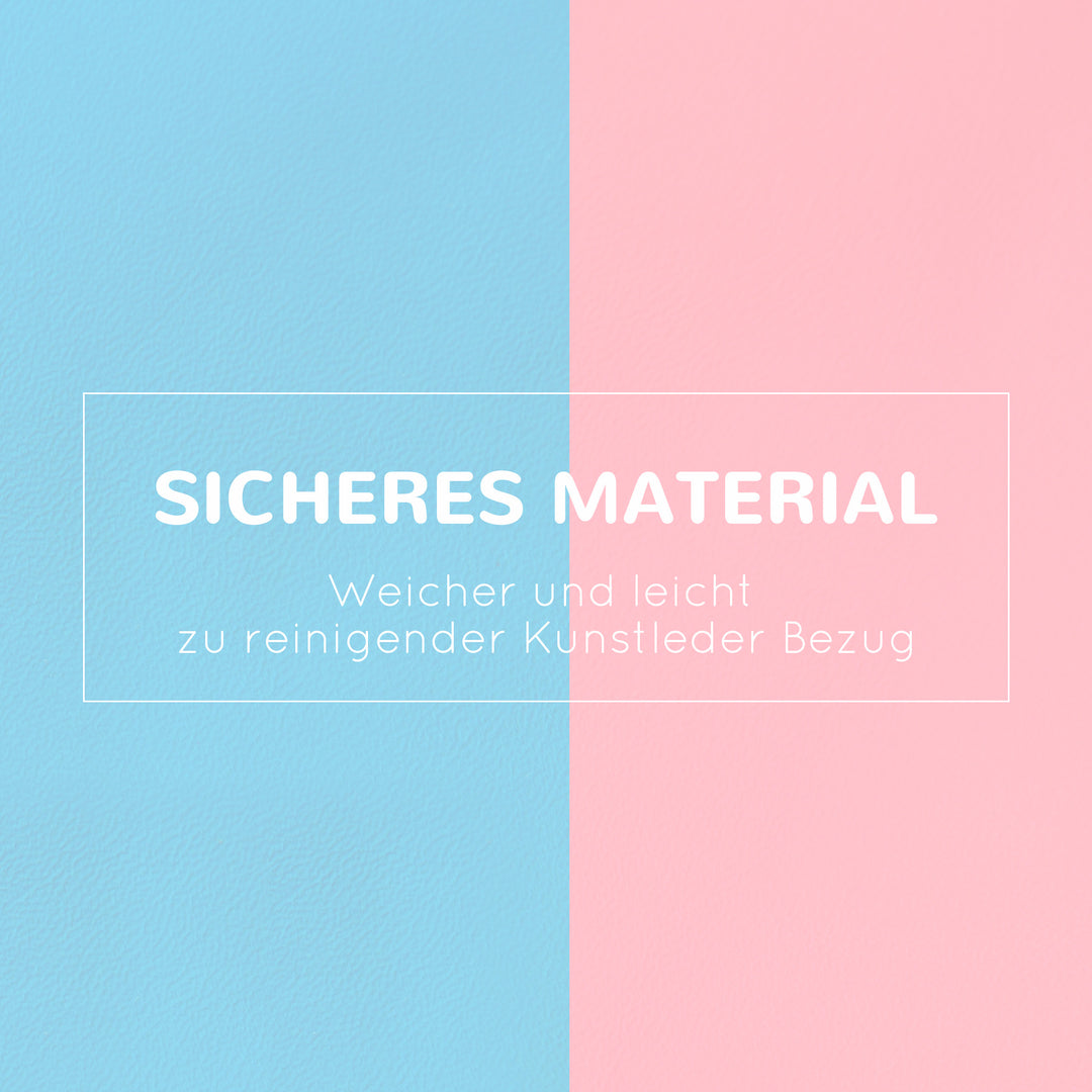 Klatre- og glidelegetøj til børn, fremmer motorikken, kunstlæder, epe-skum, 86 x 49 x 47 cm, pink + blå