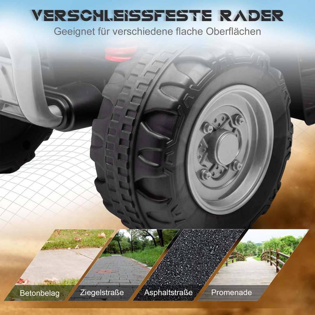 Elektrisk ATV, børne-ATV, 2,8 km/t, LED-forlygter, til 1,5-3 år, sort, 65,5 x 38,5 x 43,5 cm