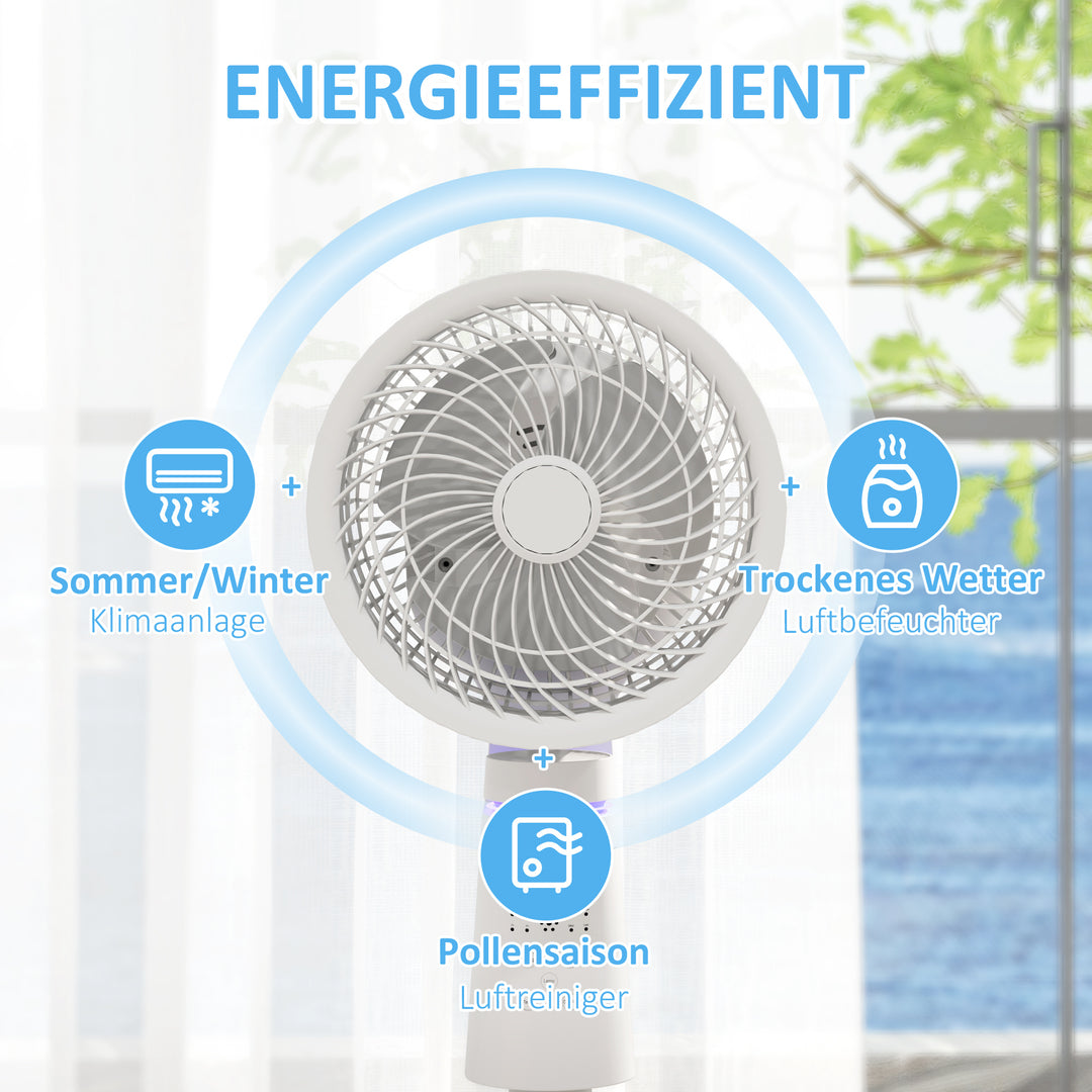 Sokkelventilator, luftcirkulator, ventilator med 3 hastighedsindstillinger, fjernbetjening, timer, 70°+90° oscillation