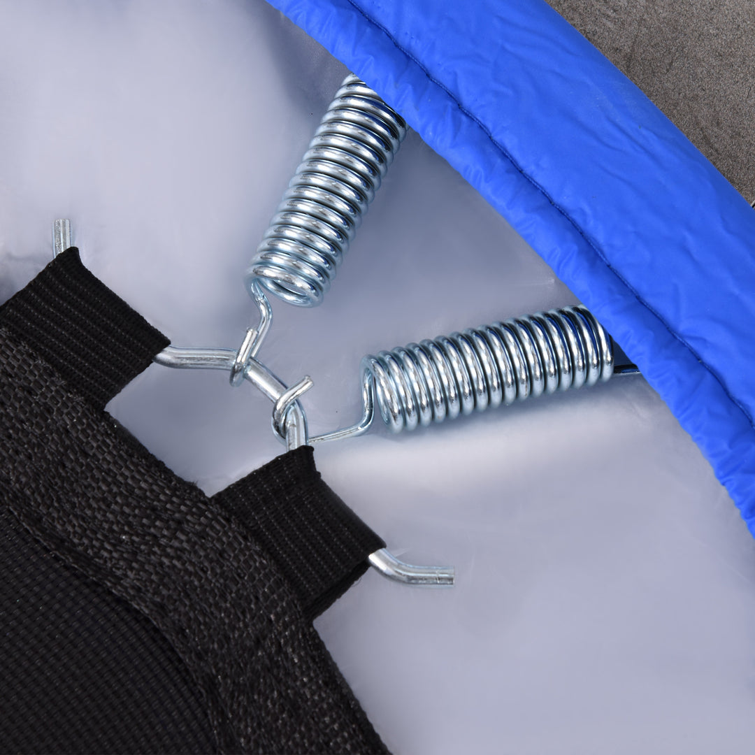 Fitness trampolin ø91 cm minitrampolin med skridsikre fødder 100 kg lasteevne ø91 x 22,5 h cm sort+blå