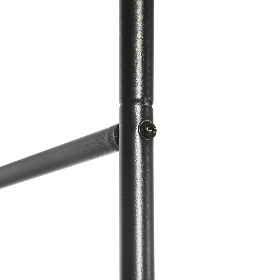 Havebue, rosenbue, espalier, metalrosenbue, sort, 1,40 x 0,40 x 2,40 m