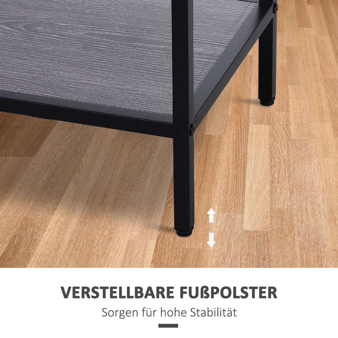 Konsolbord entrébord sidebord 2 skuffer underhylde stålgrå 120 x 30 x 81,5 cm