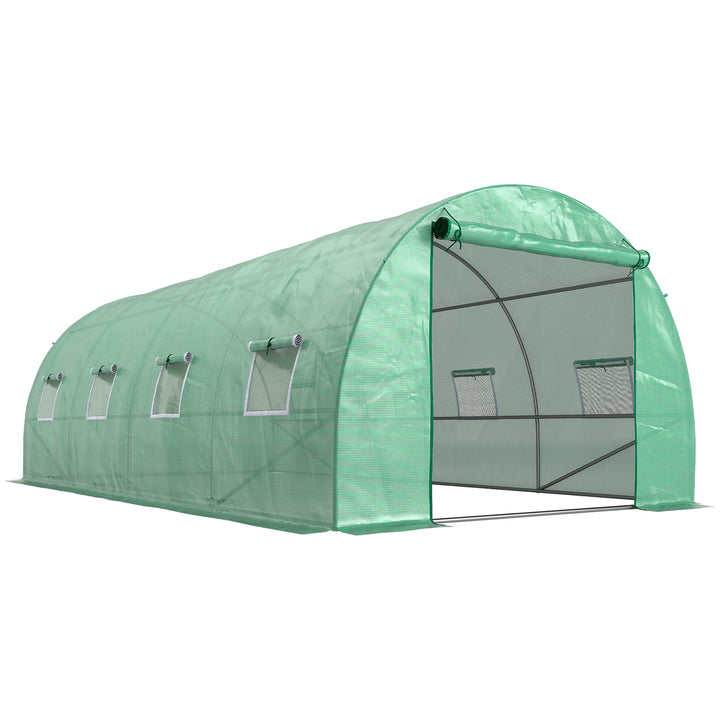 Foliedrivhus, walk-in drivhus, polytunnel, drivhus, plast, stål, grøn
