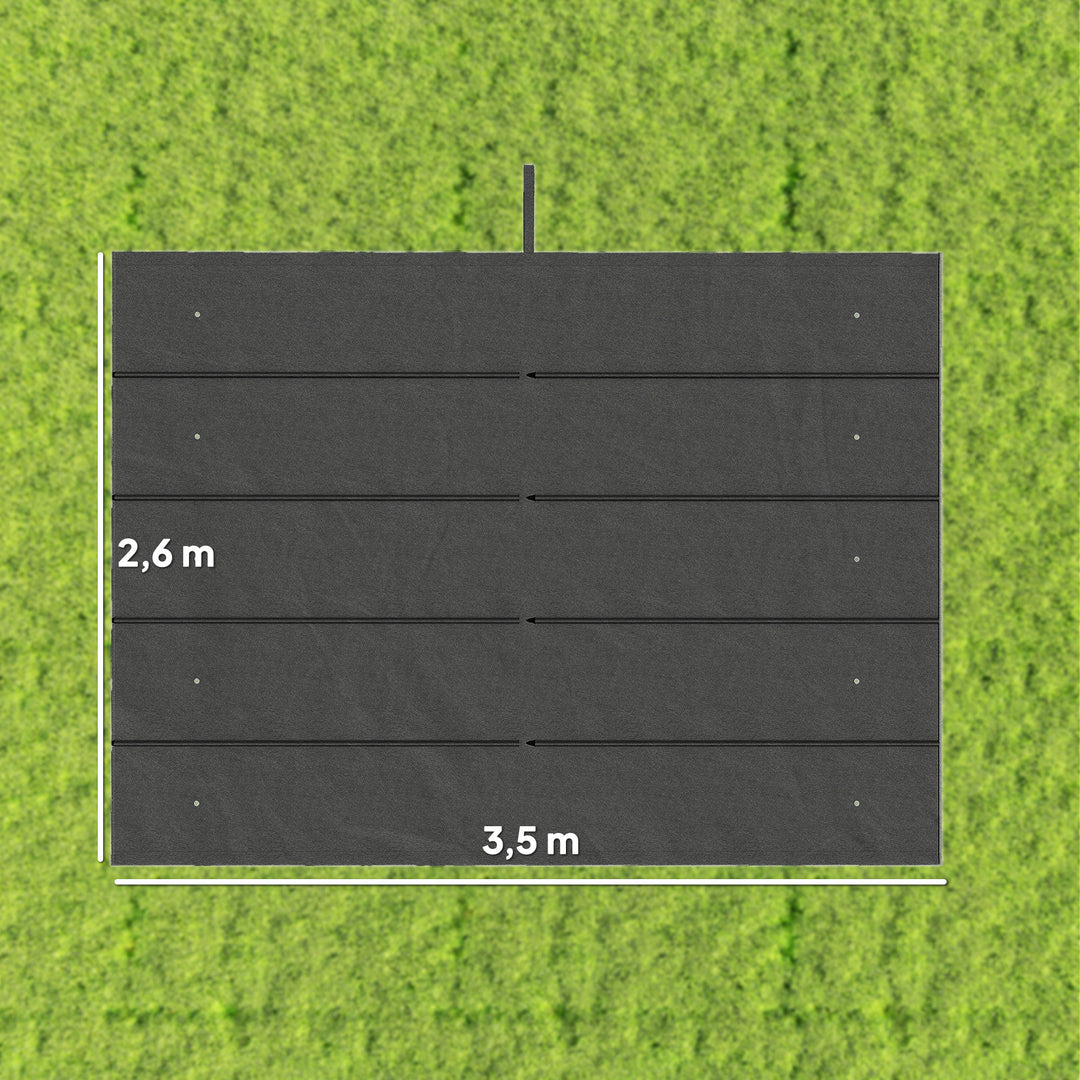 Reservepresenning til 4x3m pavilloner, med drænhuller, 3,50 x 2,6 m, mørkegrå