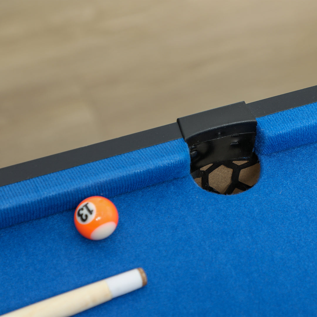 5-i-1 spillebord, billard, bordtennis, hockey, basketball, bueskydning, tilbehør inkluderet, mdf, plastik, blå