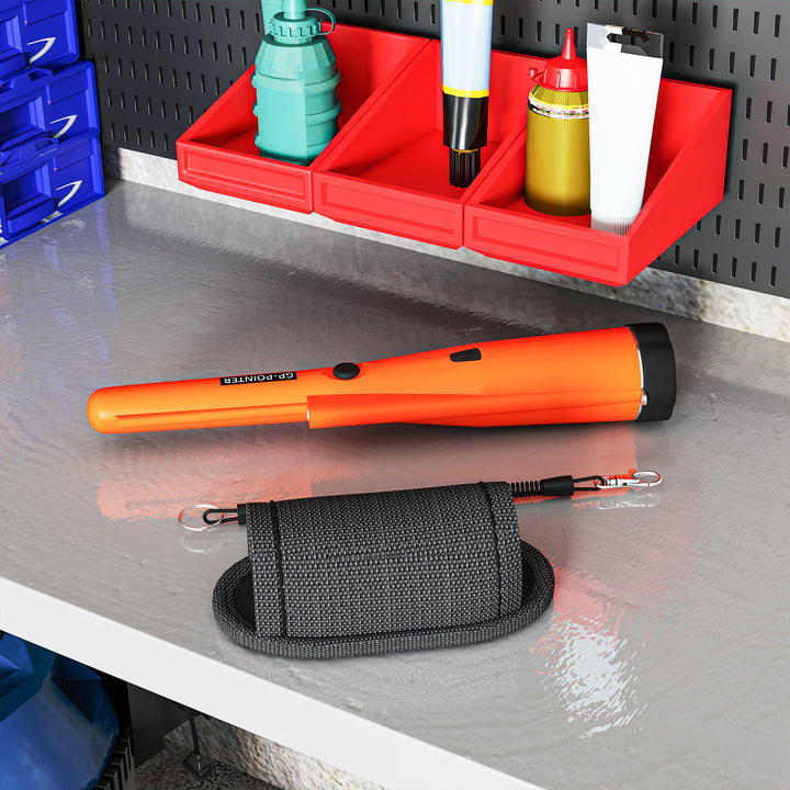 Metaldetektor til voksne, bærbar søger med led-indikator, vandtæt trådløs metaldetektor orange