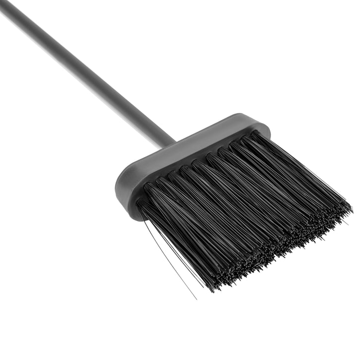 Brændereol, 2-lags brændereol, pejseværktøj, op til 100 kg, stål, sort, 40 x 30 x 74,5 cm